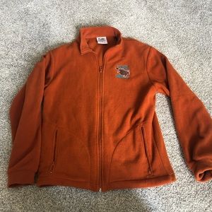 Orange mackinaw island great turtle run zip up